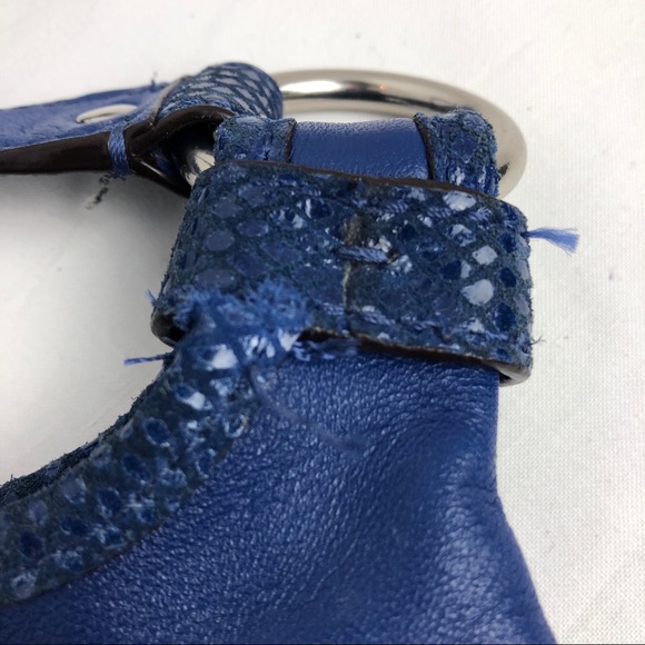Coach Leather Purse, Blue Silver Accents - Picture 7 of 15
